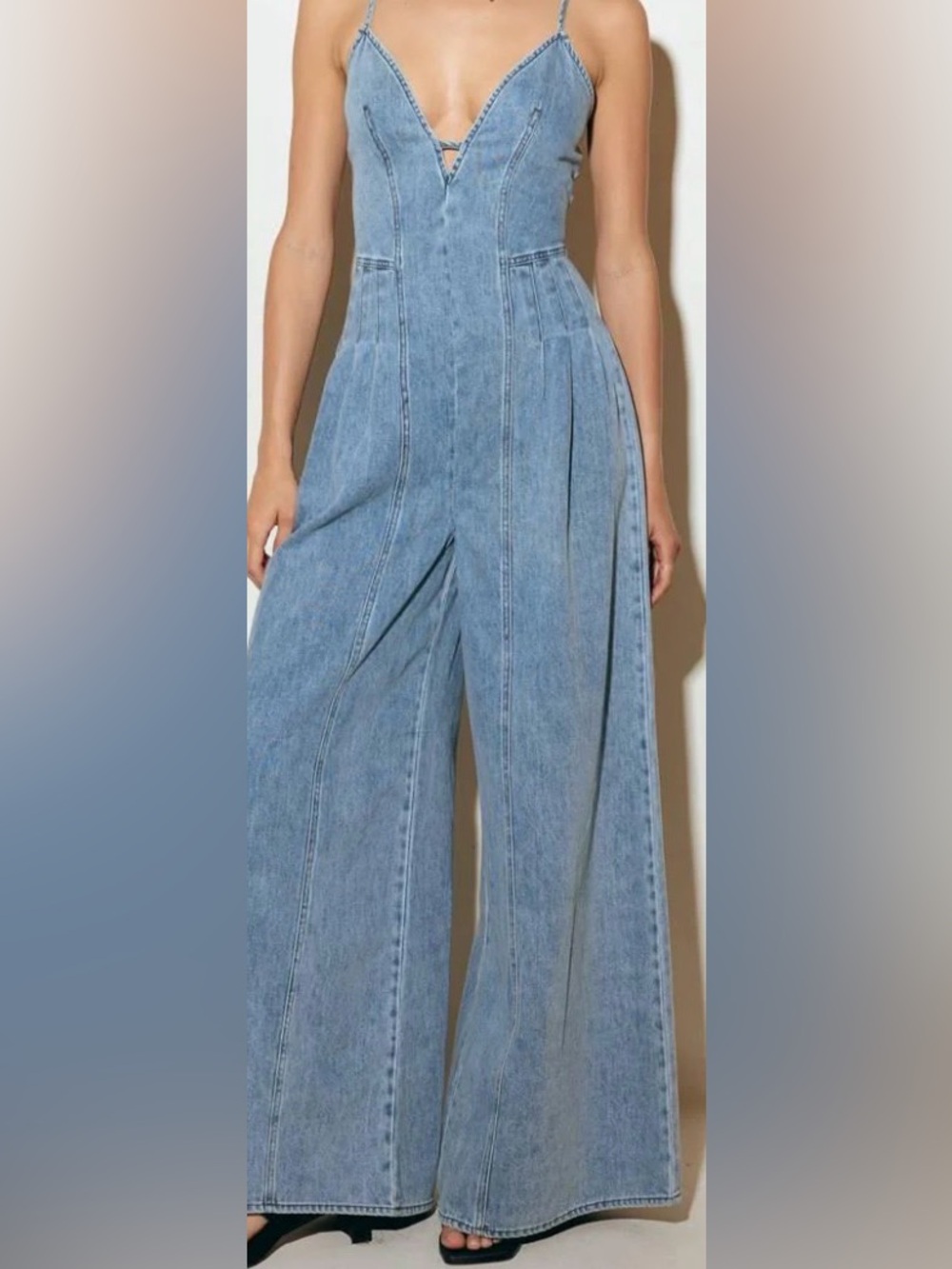Flying Tomato Light Denim Jumpsuit